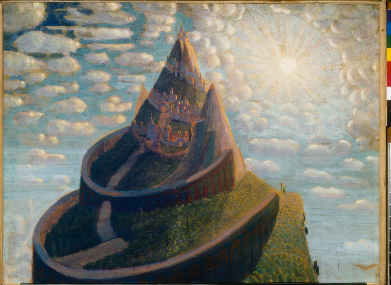 Conto de fadas (castelo de contos de fadas) de Mikalojus Konstantinas Čiurlionis