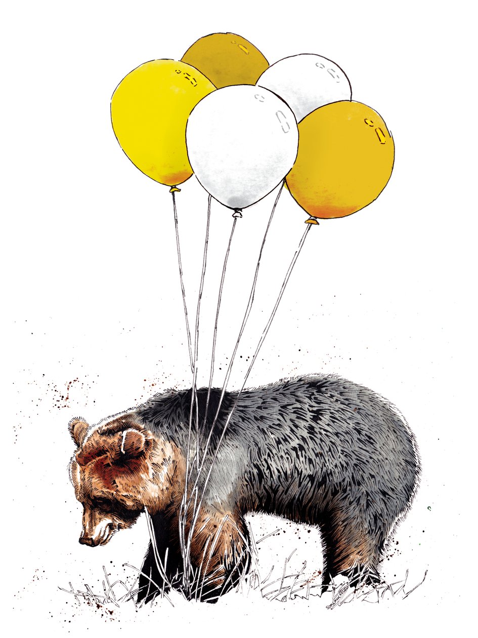 Urso de aniversário em branco, 2020 de Mike Davis
