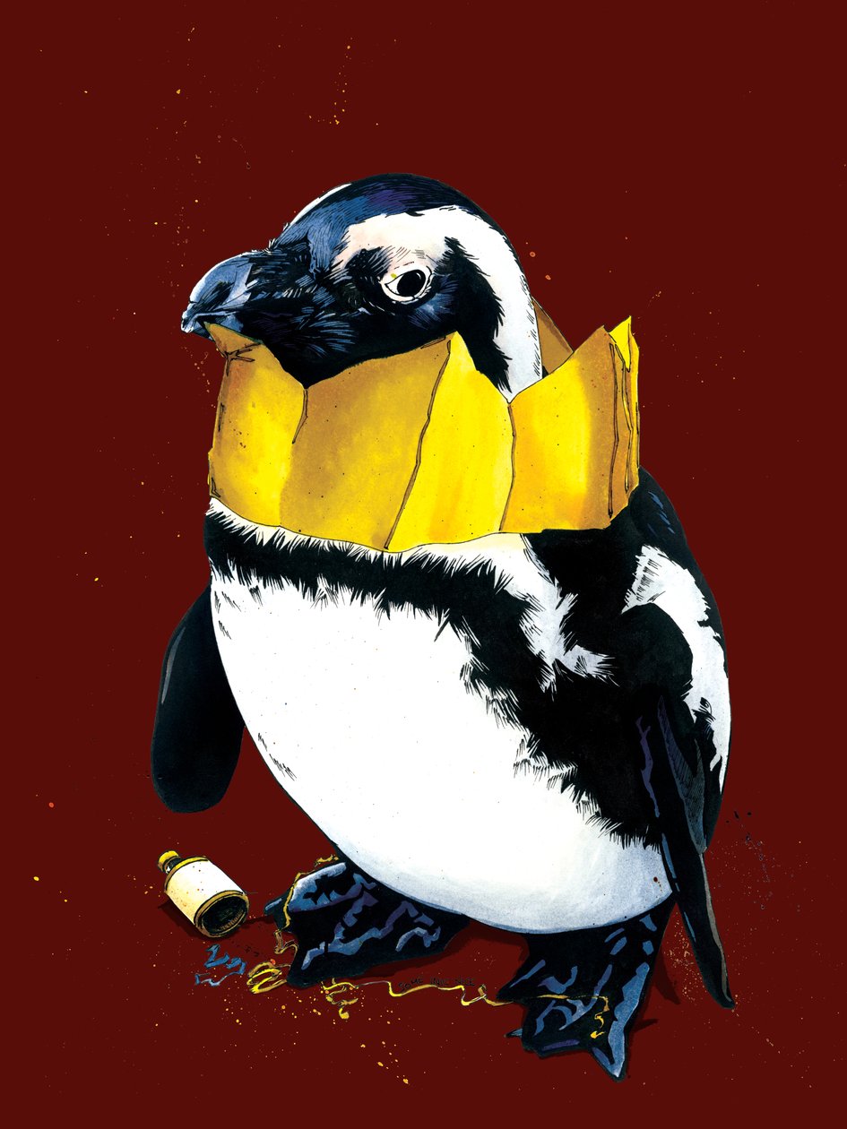 Pinguim de Natal em Óxido Vermelho, 2020 de Mike Davis