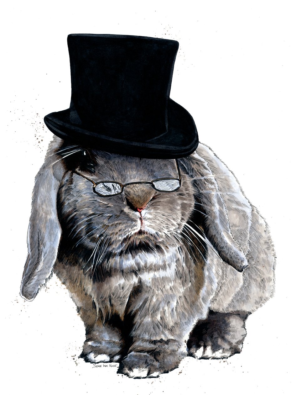 Humbug Bunny on White, 2020 de Mike Davis