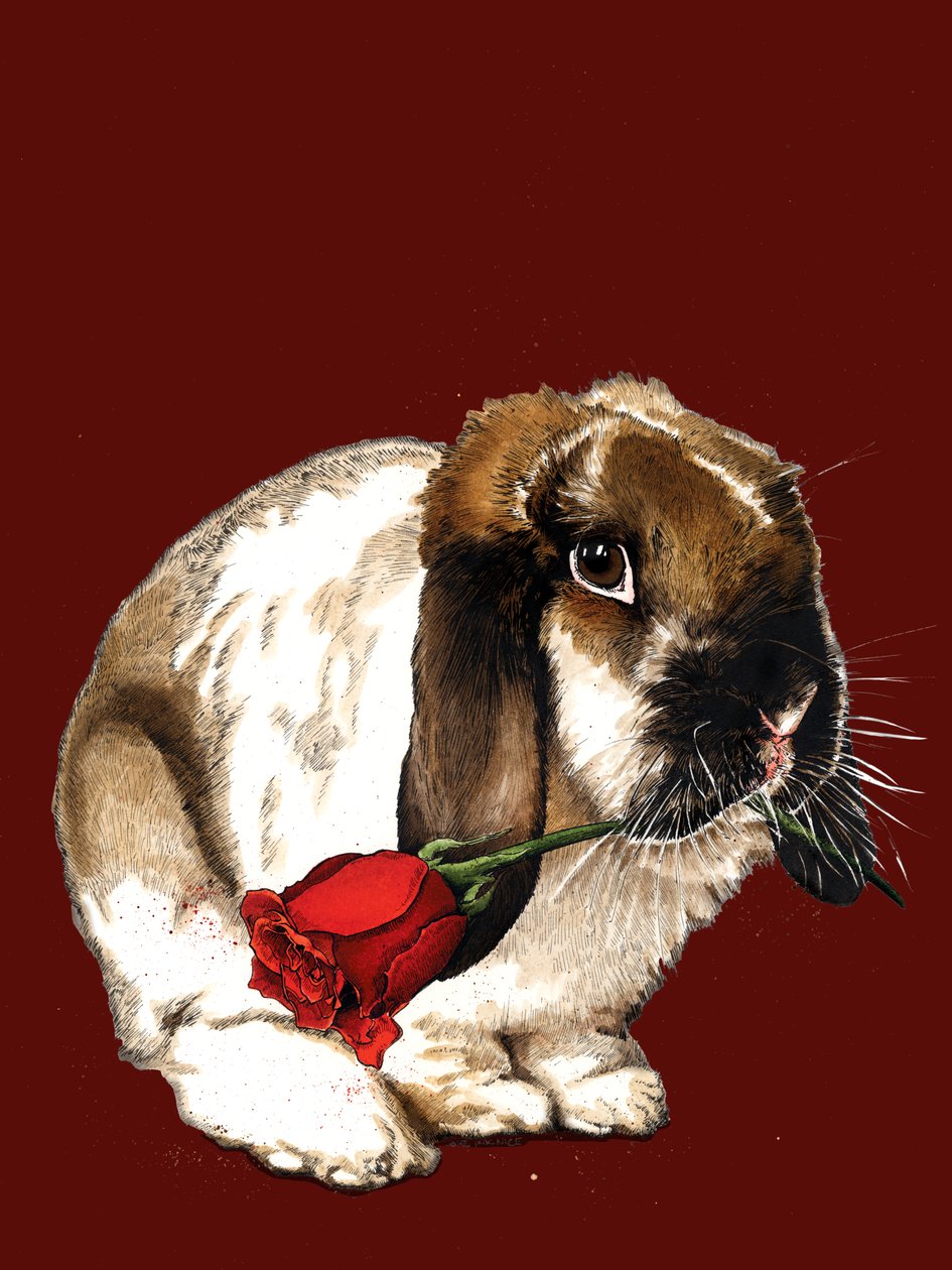 O coelhinho do amor em óxido vermelho, 2020 de Mike Davis