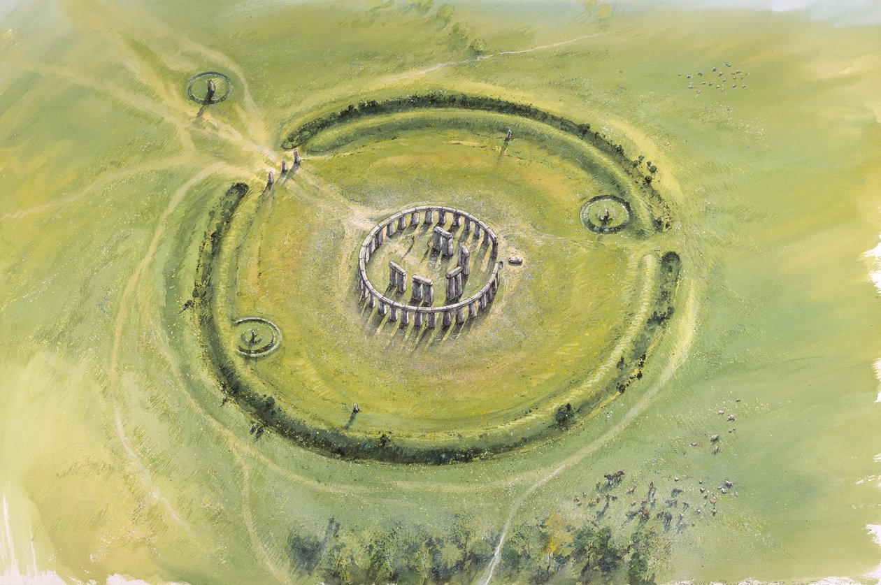 Stonehenge Fase 3, século 20 aC, c1990-2010 de Mike Seaforth