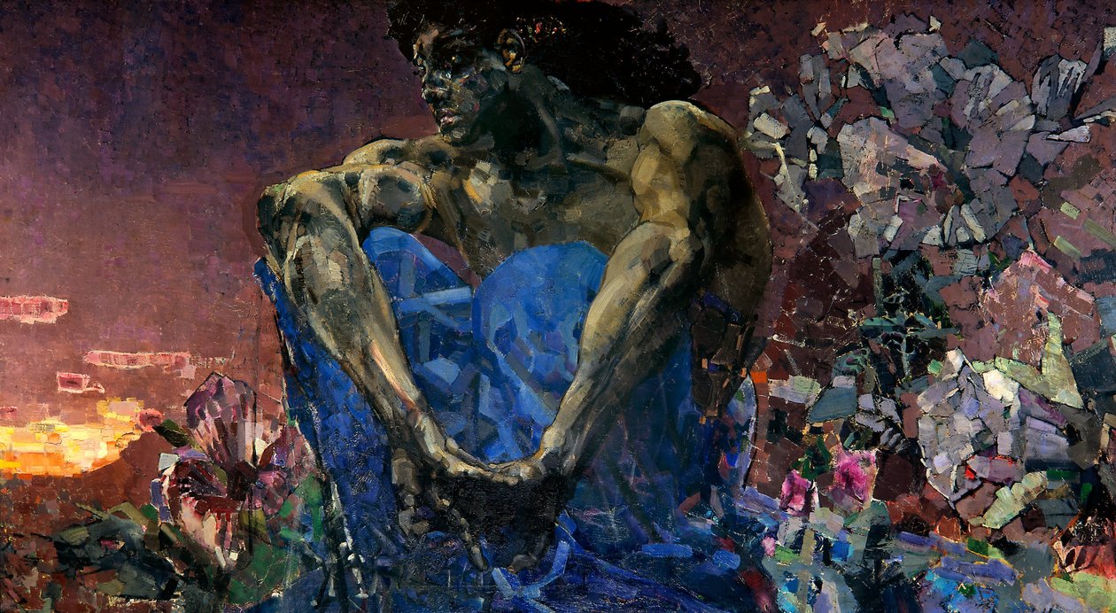 Demônio (sentado) de Mikhail Aleksandrovich Vrubel