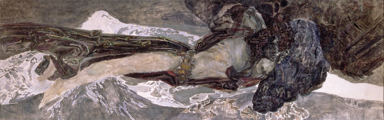 O demônio voador, 1899 de Mikhail Aleksandrovich Vrubel