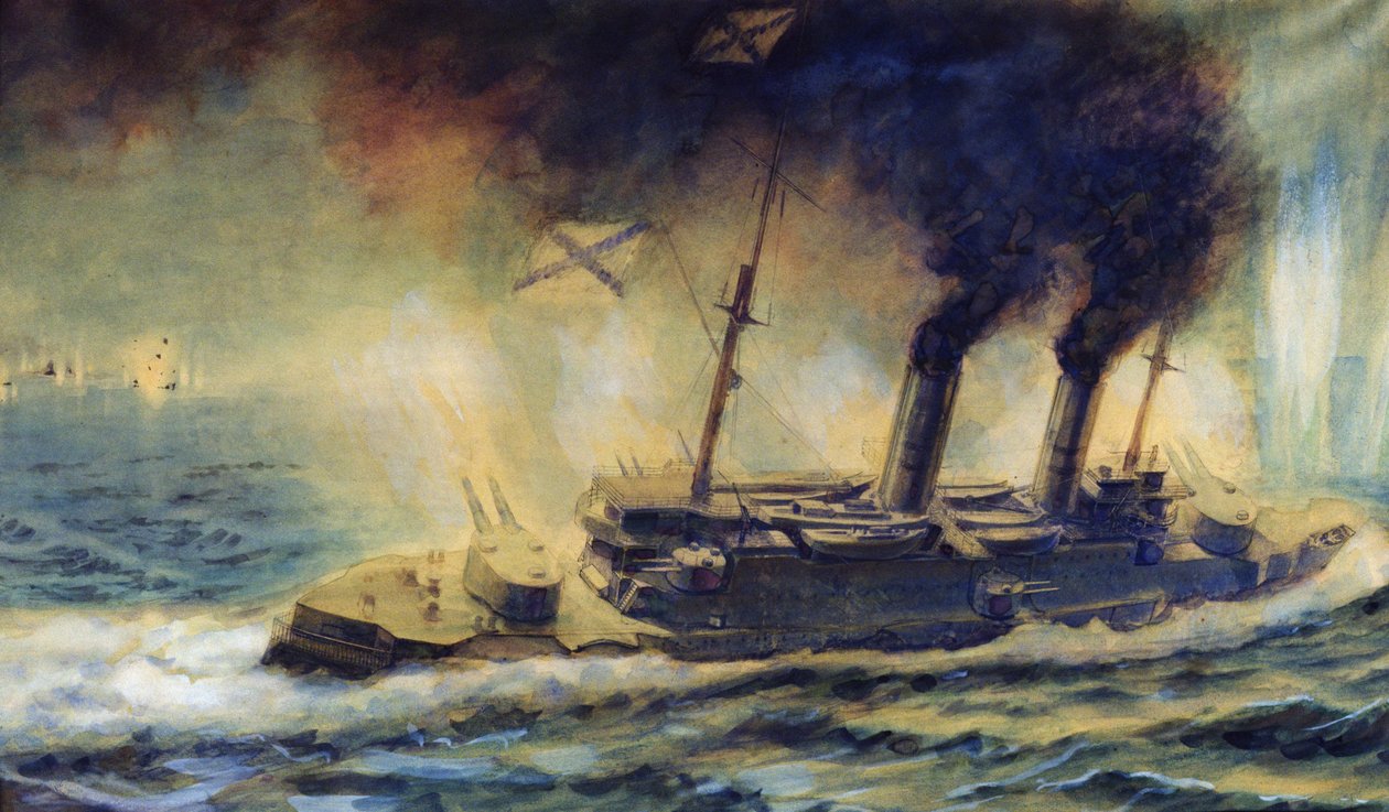 A Batalha do Golfo de Riga, agosto de 1915, 1940 de Mikhail Mikhailovich Semyonov