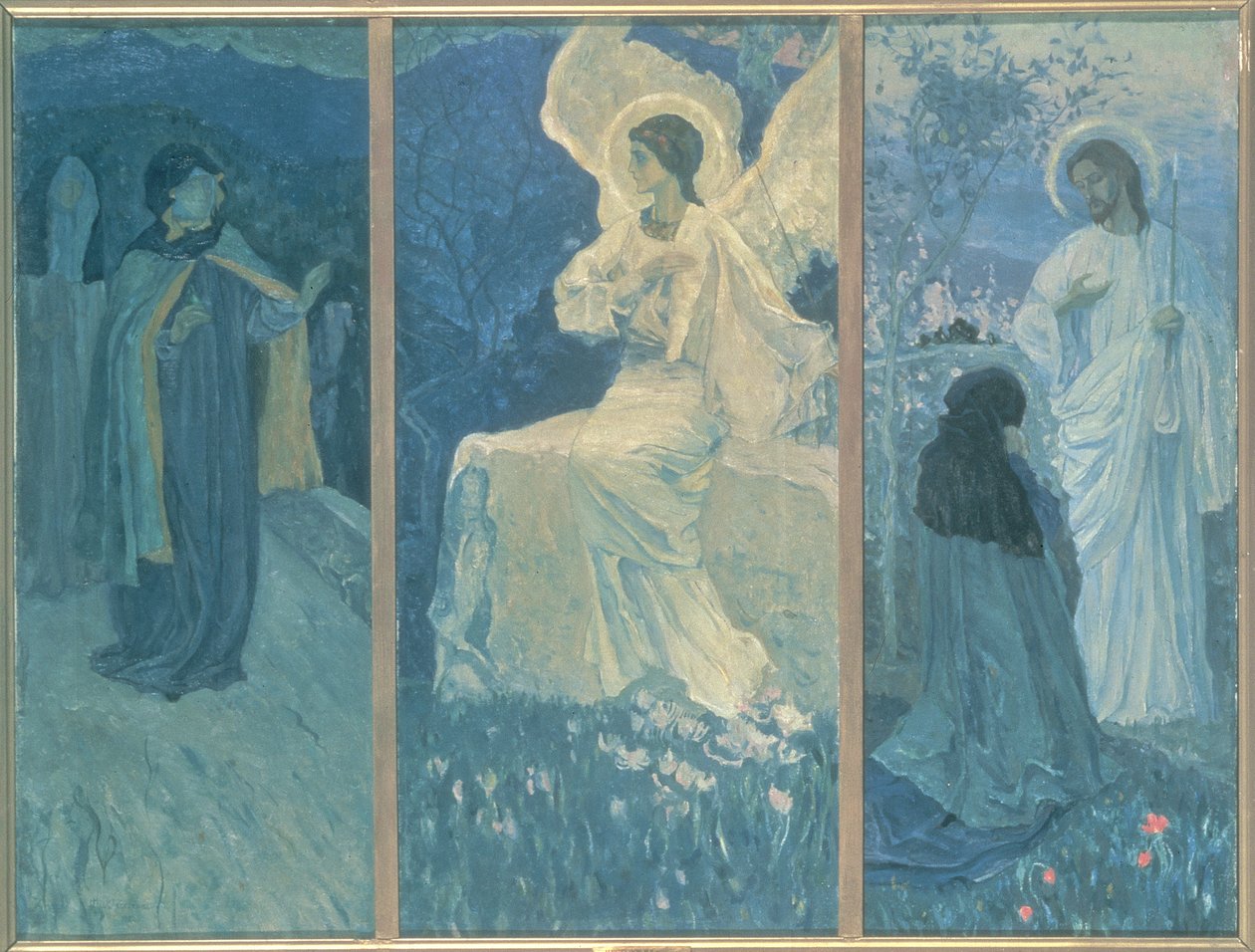 O tríptico da ressurreição, 1922 de Mikhail Vasilievich Nesterov