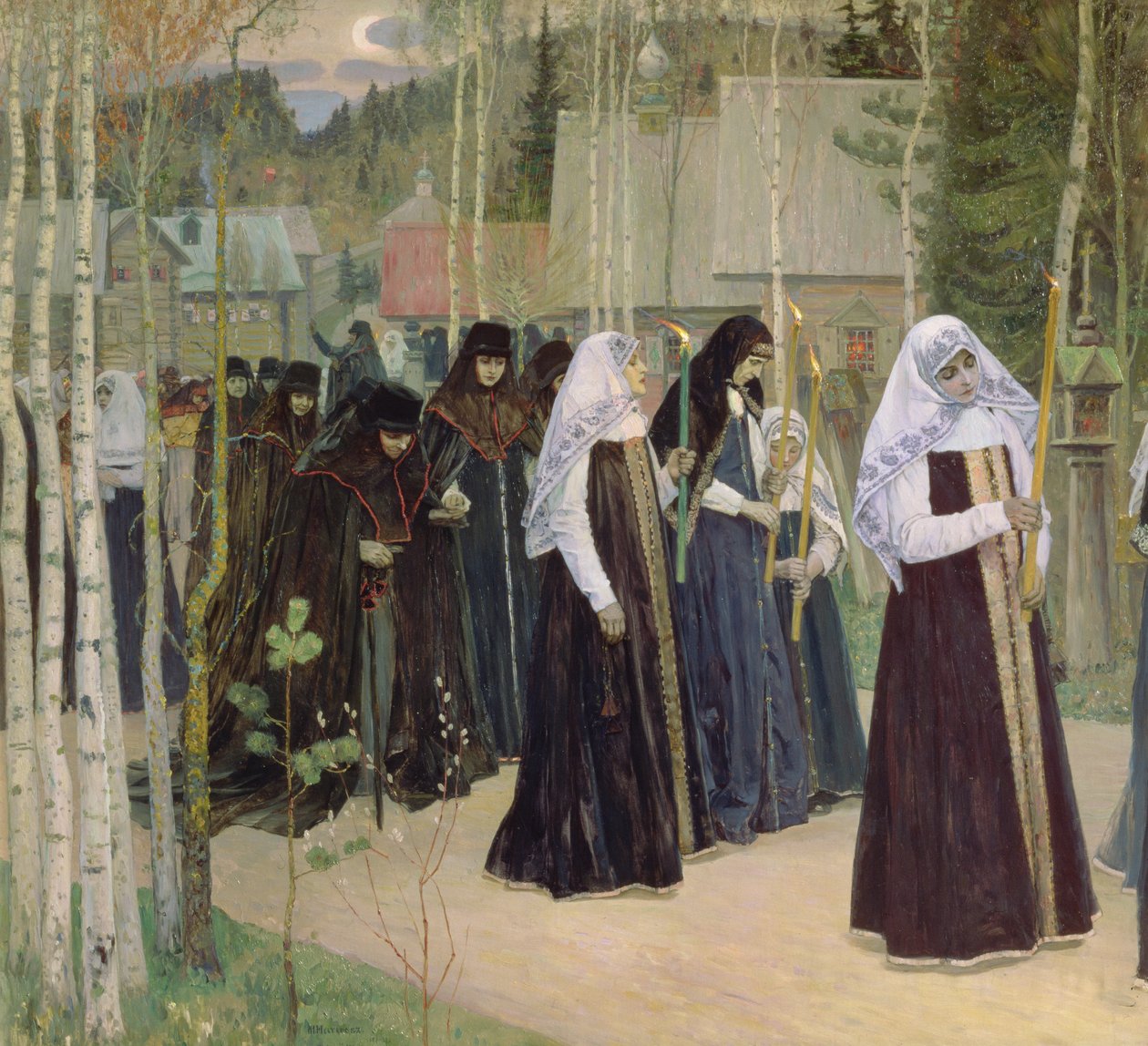 A tomada do véu, 1898 de Mikhail Vasilievich Nesterov