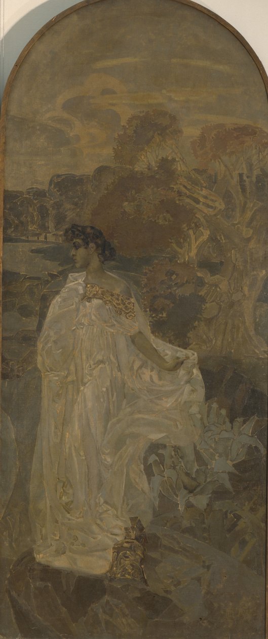 Minerva, painel direito do tríptico do Julgamento de Paris de Mikhail Aleksandrovich Vrubel