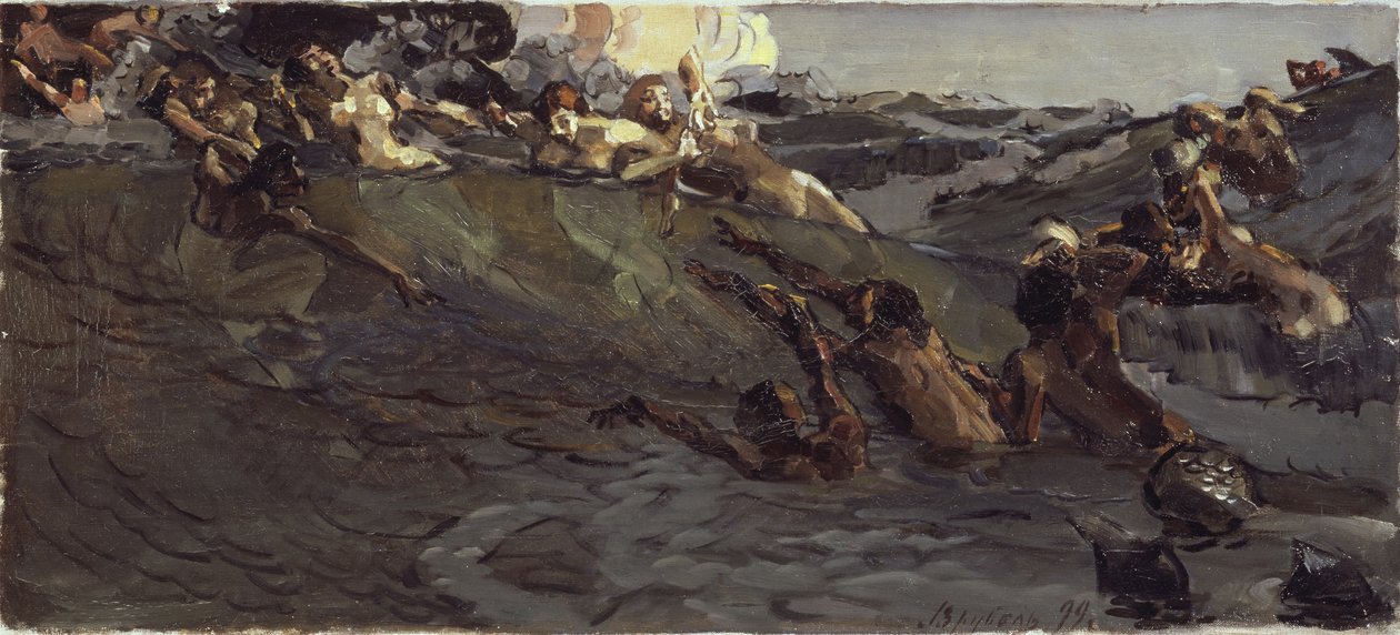 Jogando naiads e tritões, 1899 de Mikhail Aleksandrovich Vrubel