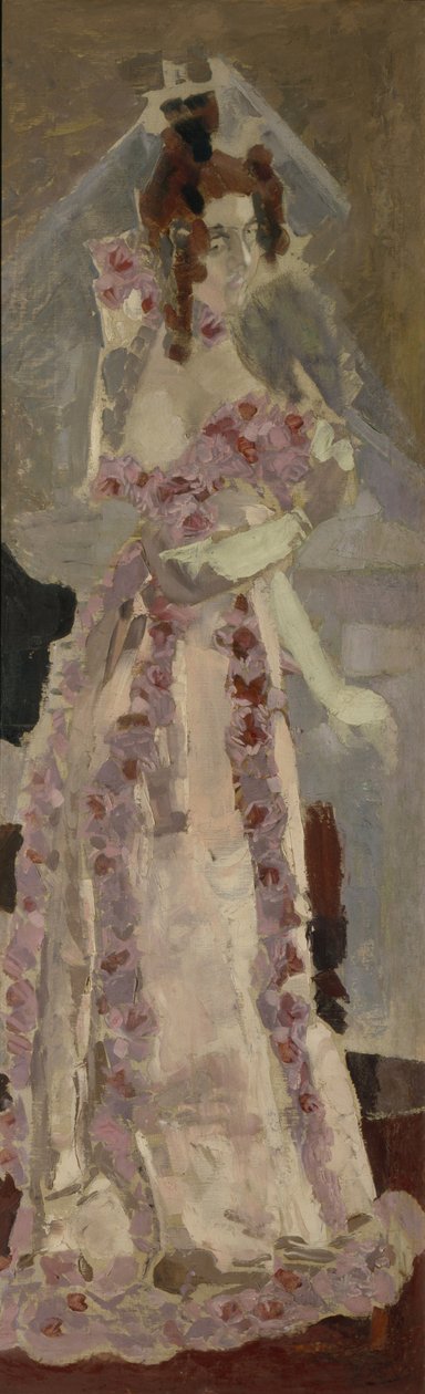 Retrato de Nadezhda Zabela-Vrubel no piano de cauda de Mikhail Aleksandrovich Vrubel