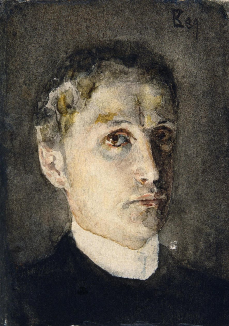 Auto-retrato, 1889 de Mikhail Aleksandrovich Vrubel