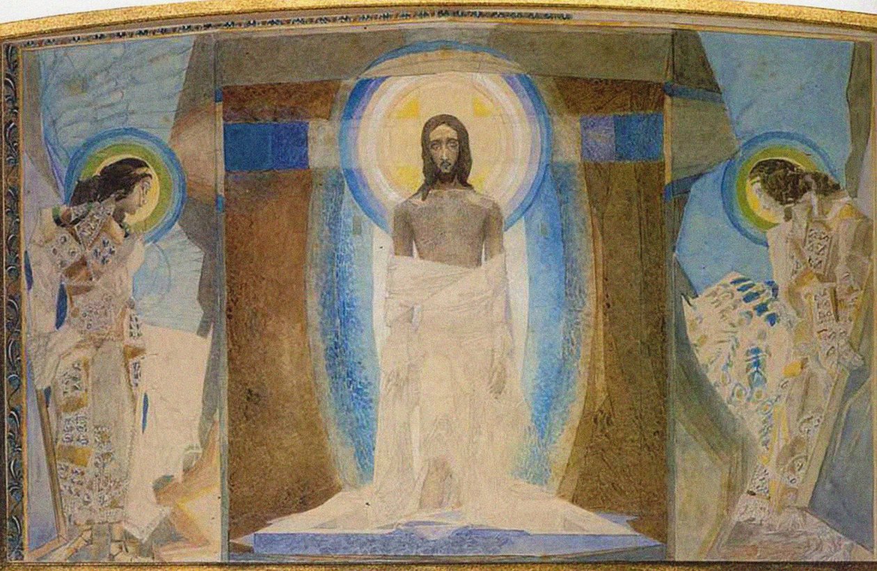 O Tríptico da Ressurreição, 1887 de Mikhail Aleksandrovich Vrubel