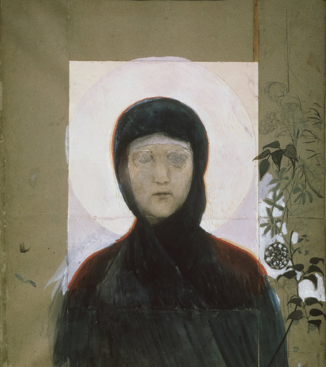 A Virgem, 1884-1885 de Mikhail Aleksandrovich Vrubel