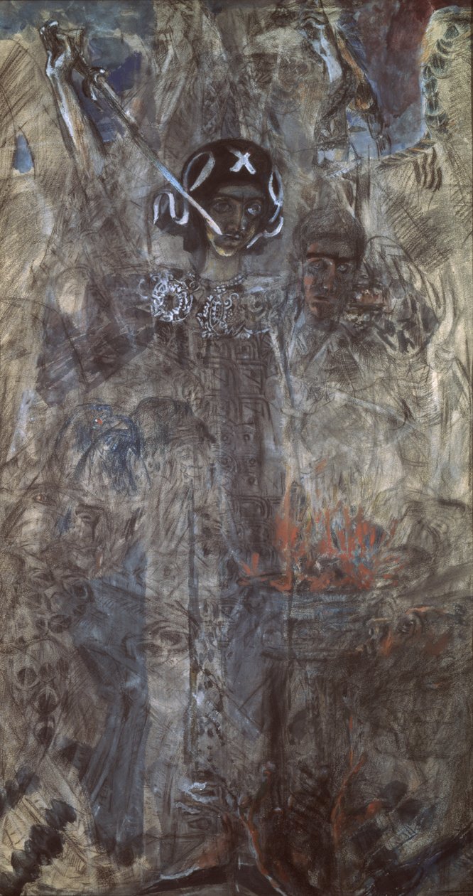 A Visão do Profeta Ezequiel, 1906 de Mikhail Aleksandrovich Vrubel