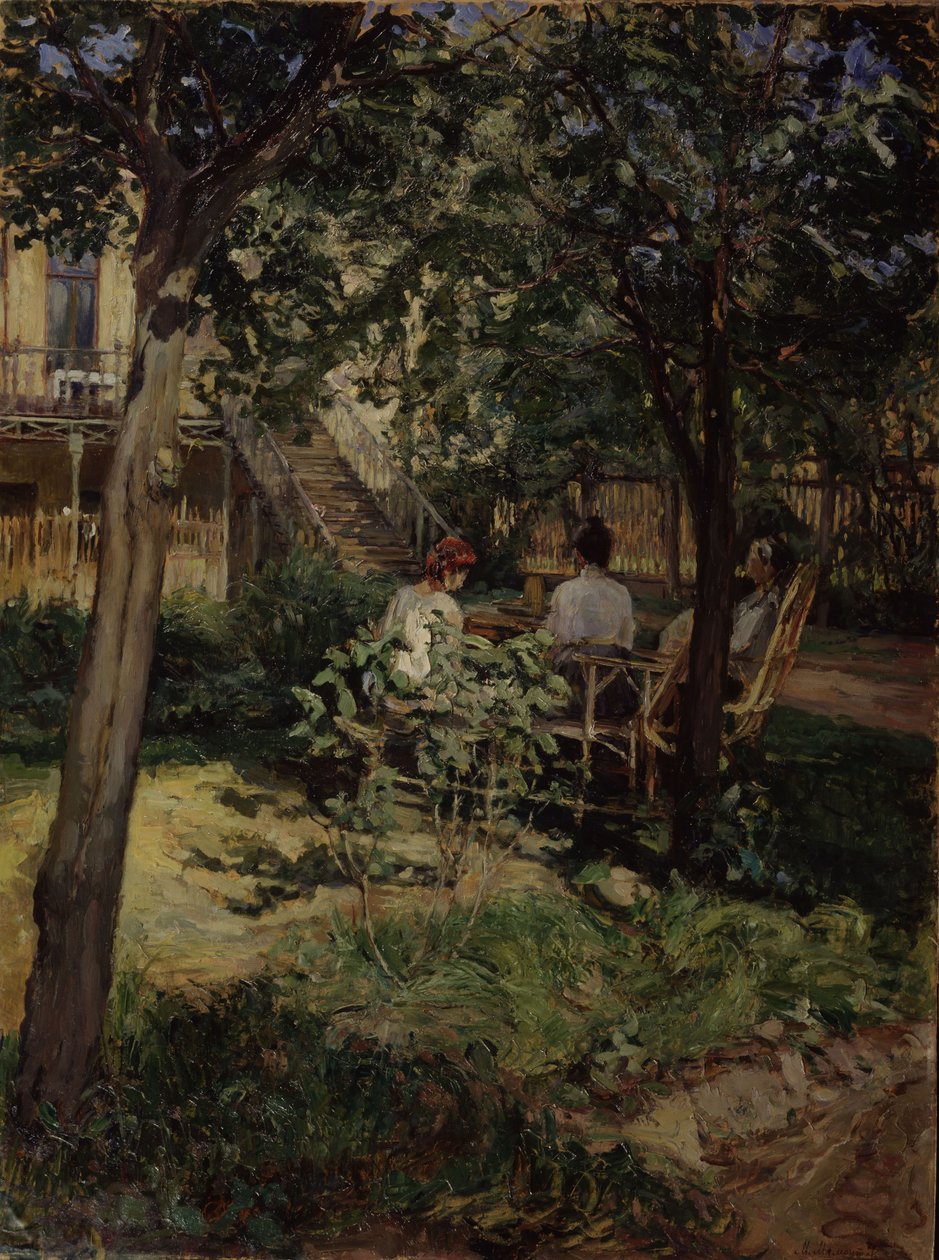 No Jardim, década de 1910 de Mikhail Anatolyevich Mamontov
