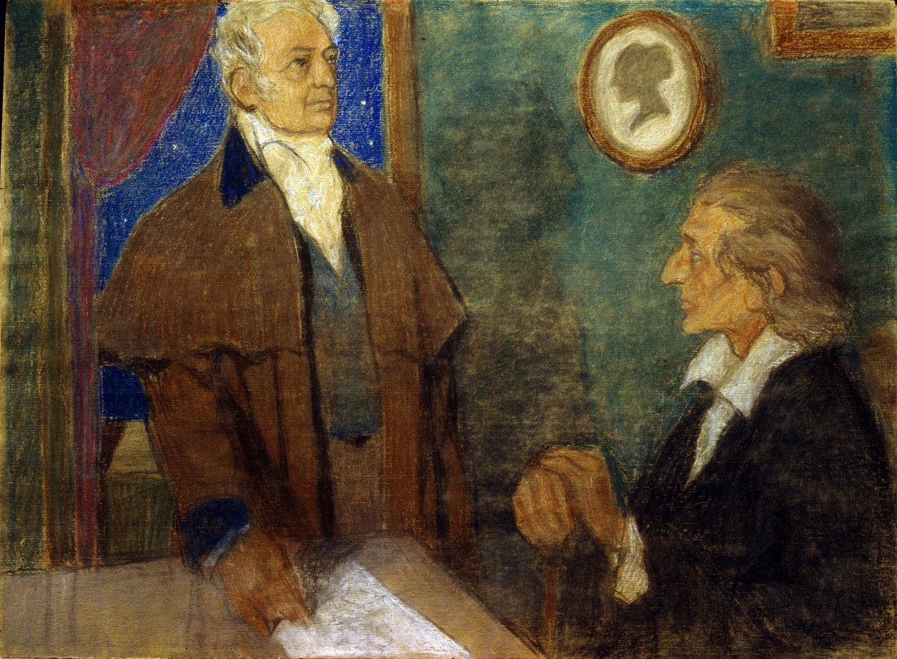 J. W. von Goethe e F. Schiller em Weimar) de Mikhail Dmitrievich Ezuchevsky
