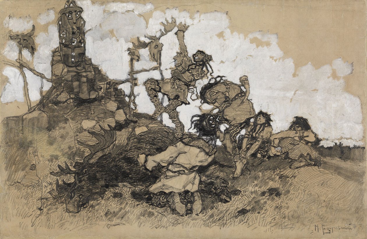 Adorando Ídolos de Mikhail Dmitrievich Ezuchevsky