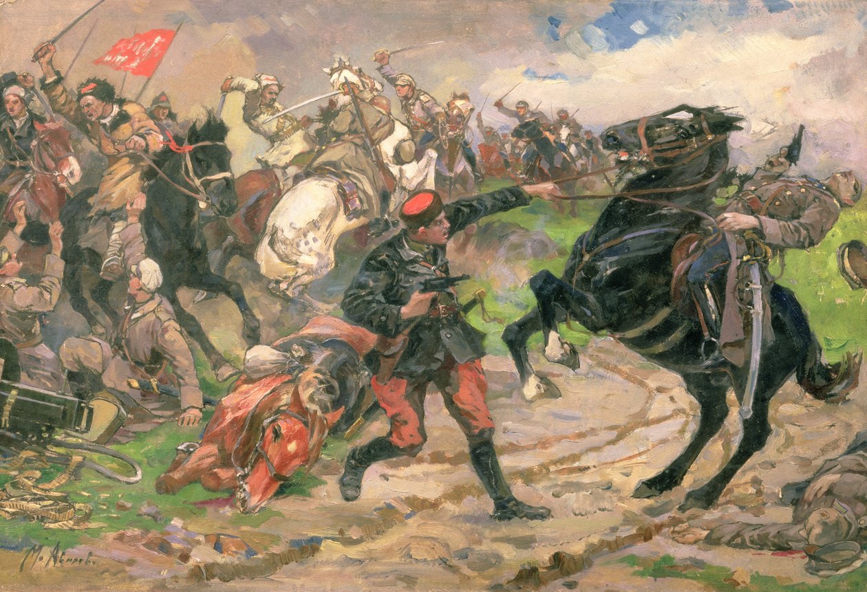 O Dundich Vermelho em combate de Mikhail Ivanovich Avilov
