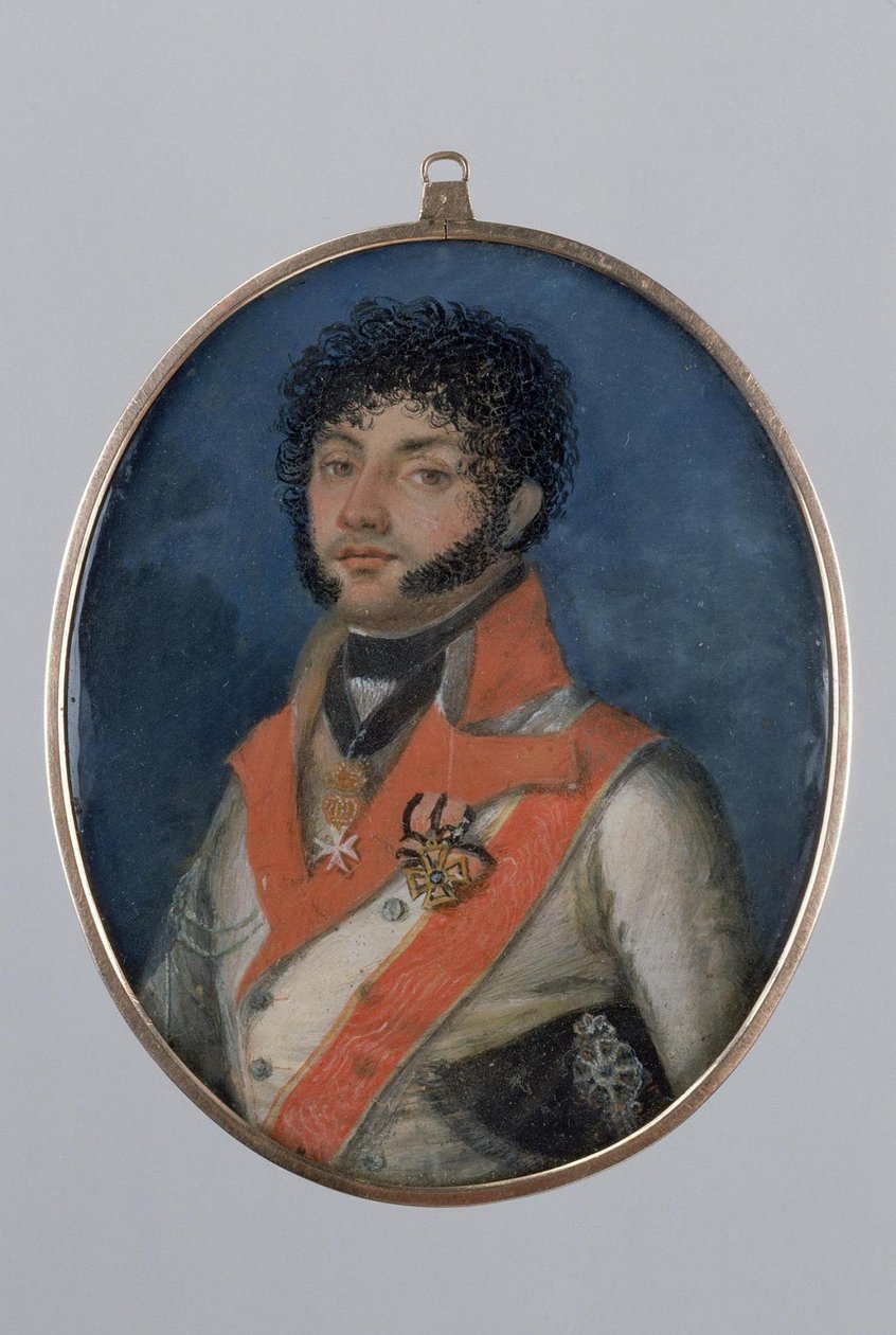 Retrato de Fyodor Petrovich Uvarov 1773-1824, 1803 de Mikhail Mikhailovich Zatsepin