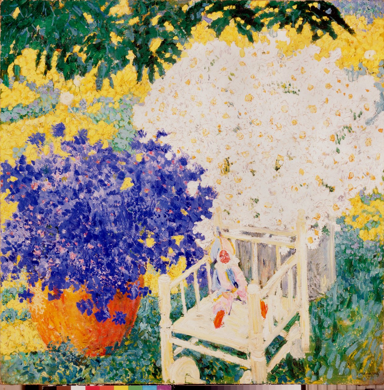 Uma Boneca - Pintura de Mikhail Nikolayevich Yakovlev (1880-1942), óleo sobre tela de Mikhail Nikolayevich Yakovlev