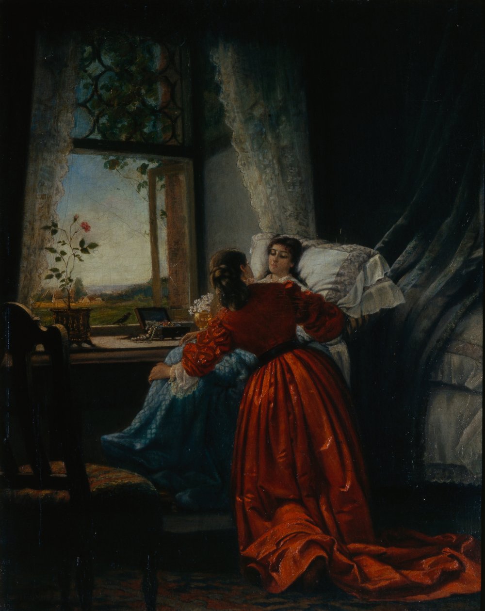Visitando os doentes, 1885 de Mikhail Petrovich Klodt Baron