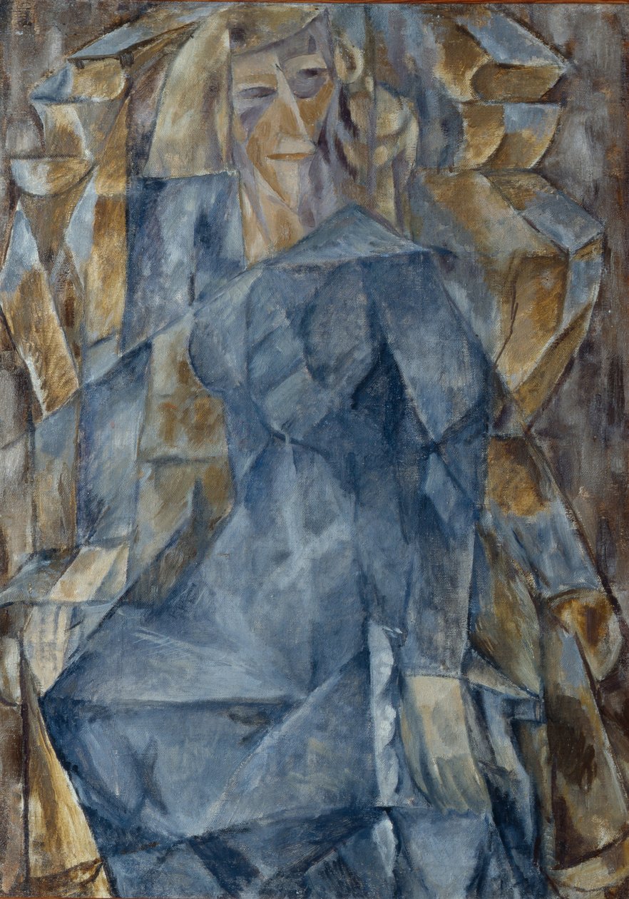 Retrato de uma mulher, década de 10 de Mikhail Vasilyevich Le Dantyu