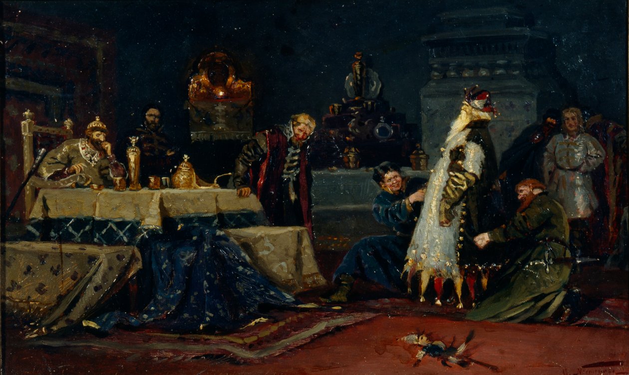 Tolo casaco. Boyar Druzhina Andreyevich Morozov antes de Ivan, o Terrível, 1885 de Mikhail Vasilievich Nesterov