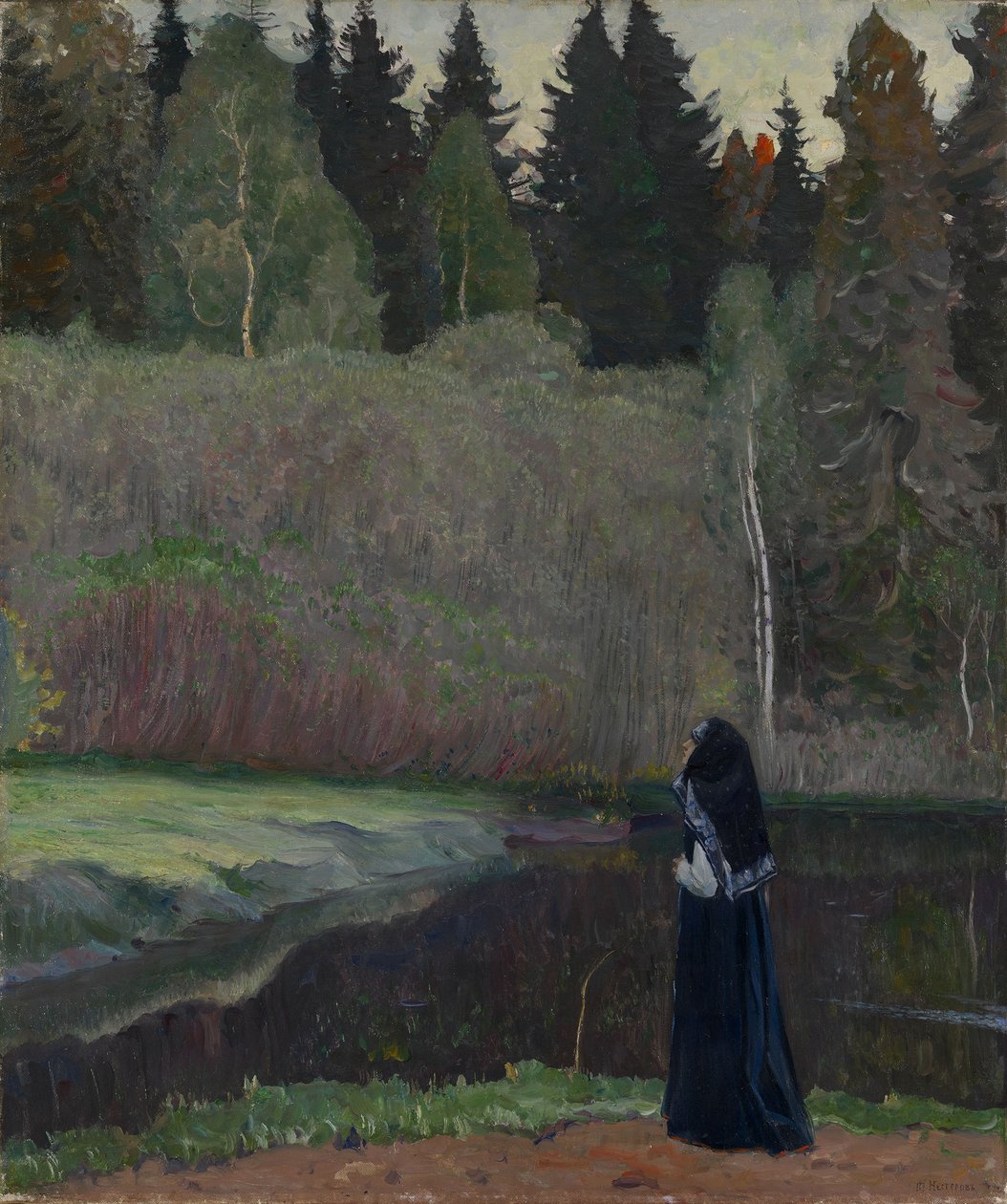 O rouxinol está cantando, 1918 de Mikhail Vasilievich Nesterov