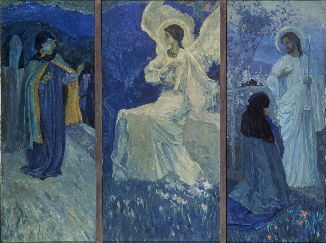O Tríptico da Ressurreição de Mikhail Vasilievich Nesterov