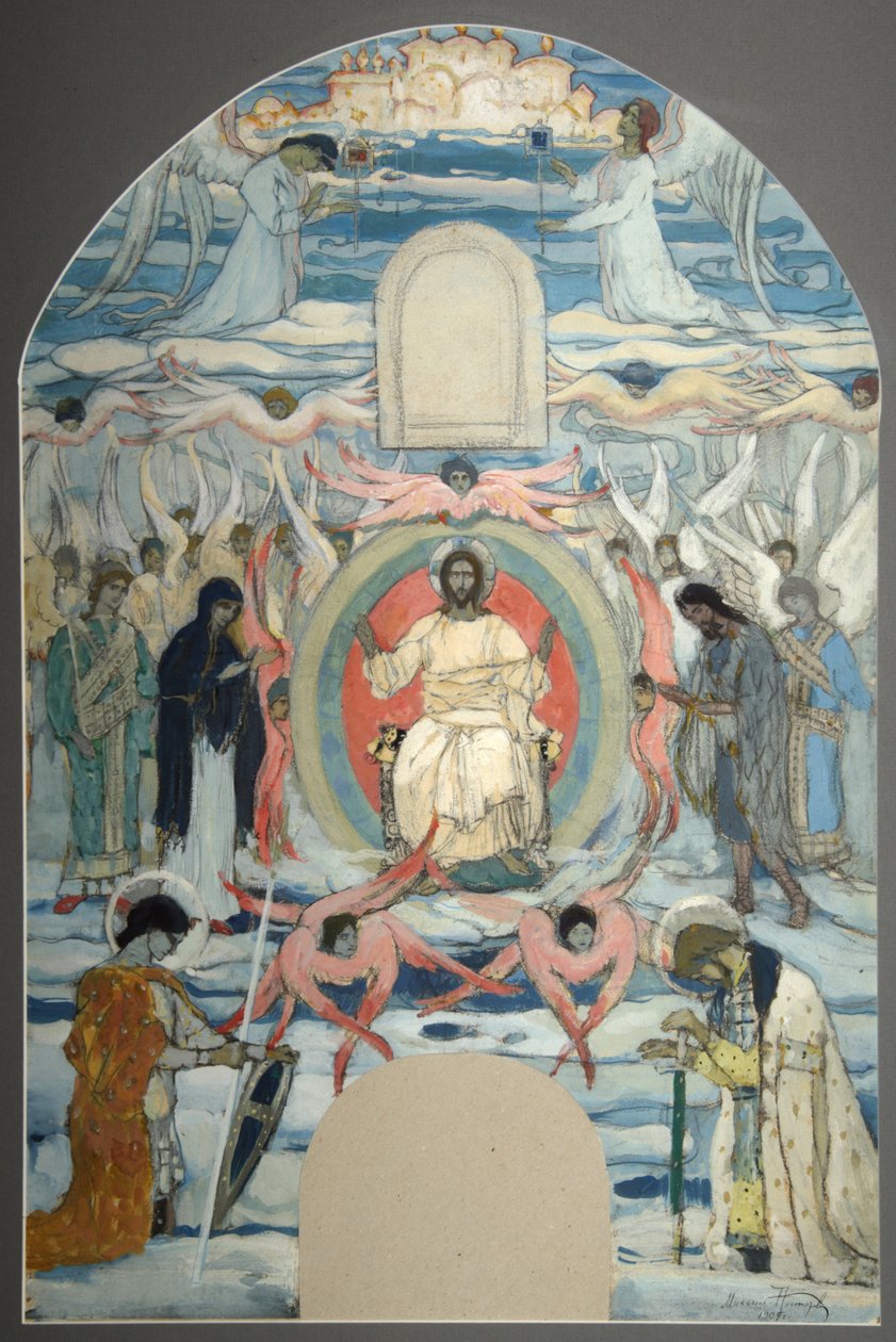 O Salvador Entronizado, 1905 de Mikhail Vasilievich Nesterov
