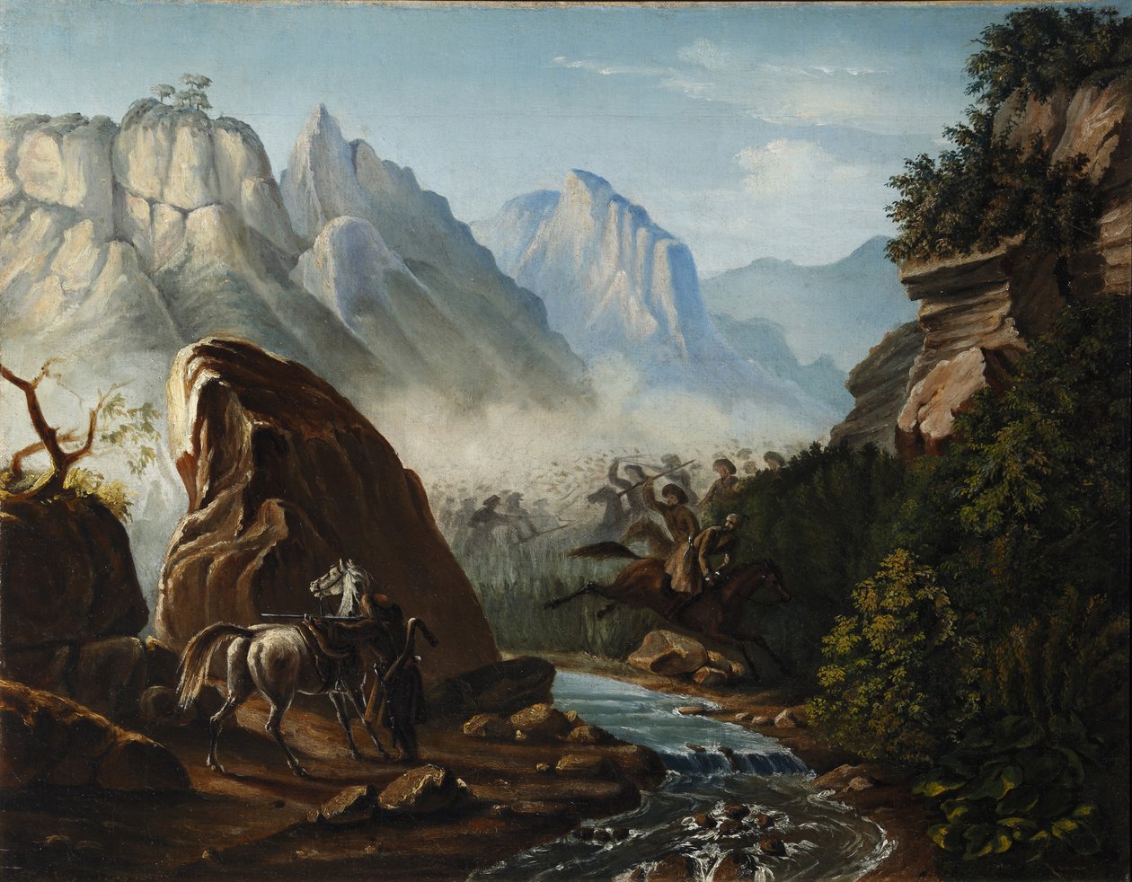Incêndio nas montanhas do Daguestão, 1840-1841 de Mikhail Yuryevich Lermontov