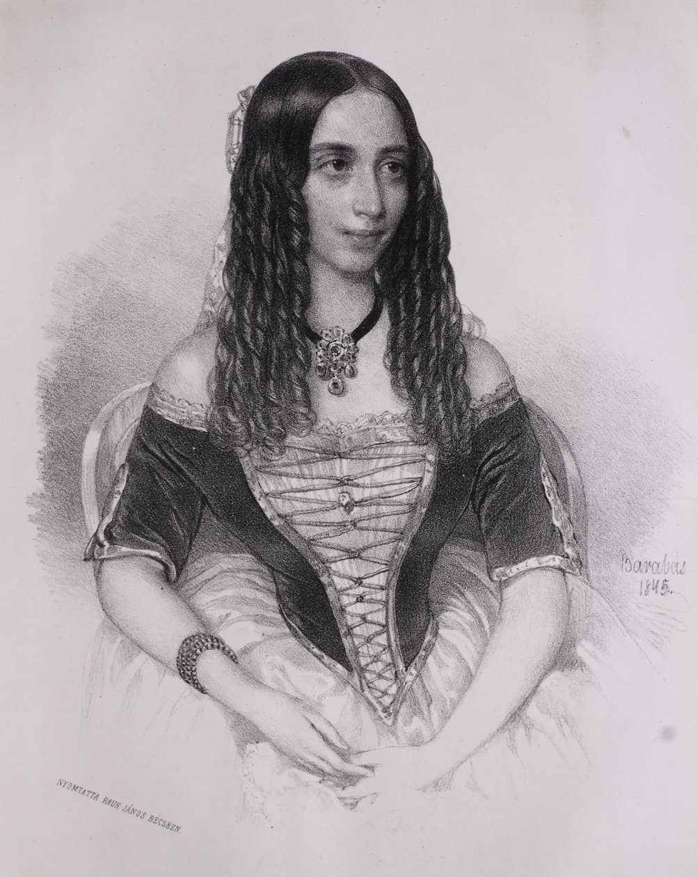 Retrato de Emilia Lemouton (Miklós Barabás, 1845) de Miklós Barabás