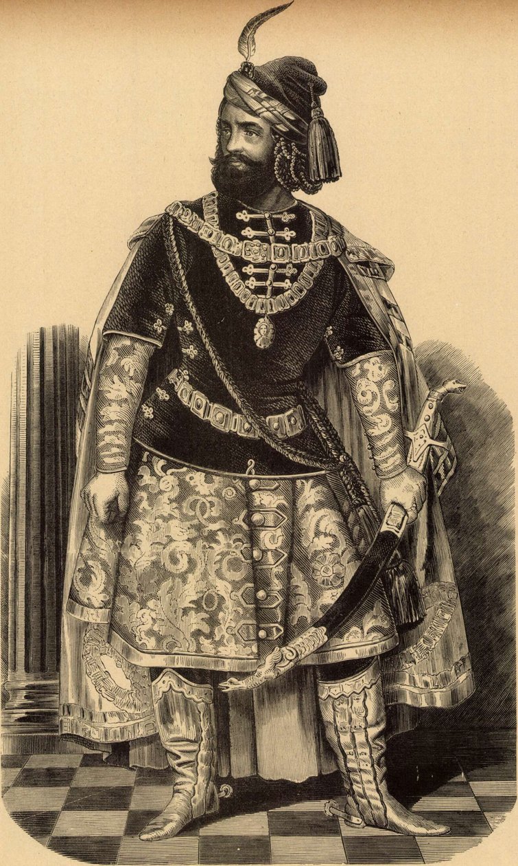 Márton Lendvay como Bánk Bán (Miklós Barabás, 1856) de Miklós Barabás