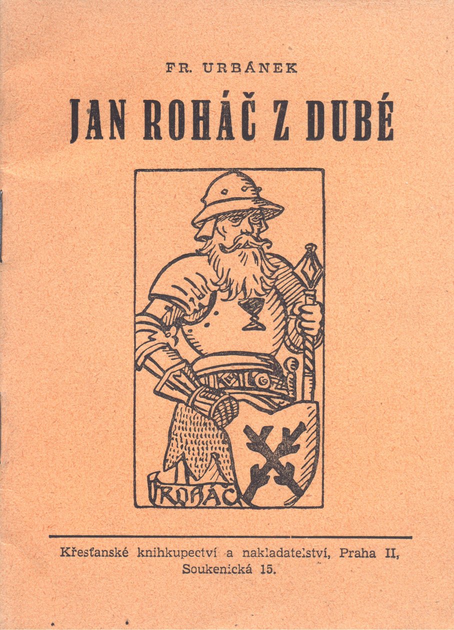 Capa do livro de Jan Roháč, de Dubé, por pe. Urbánka de Mikolas Ales