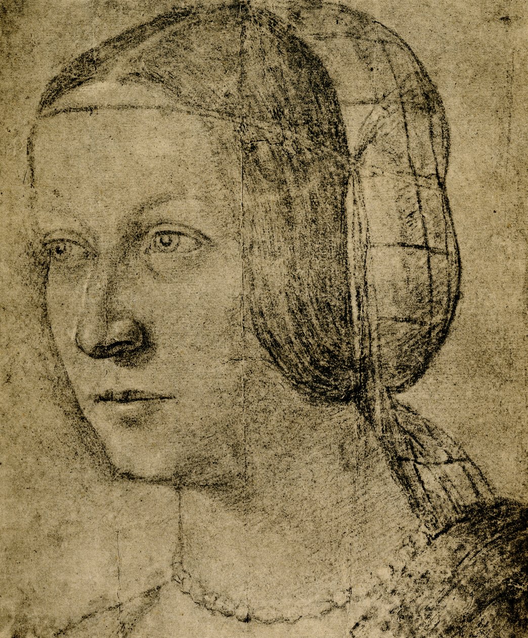 Retrato feminino de Milanese School