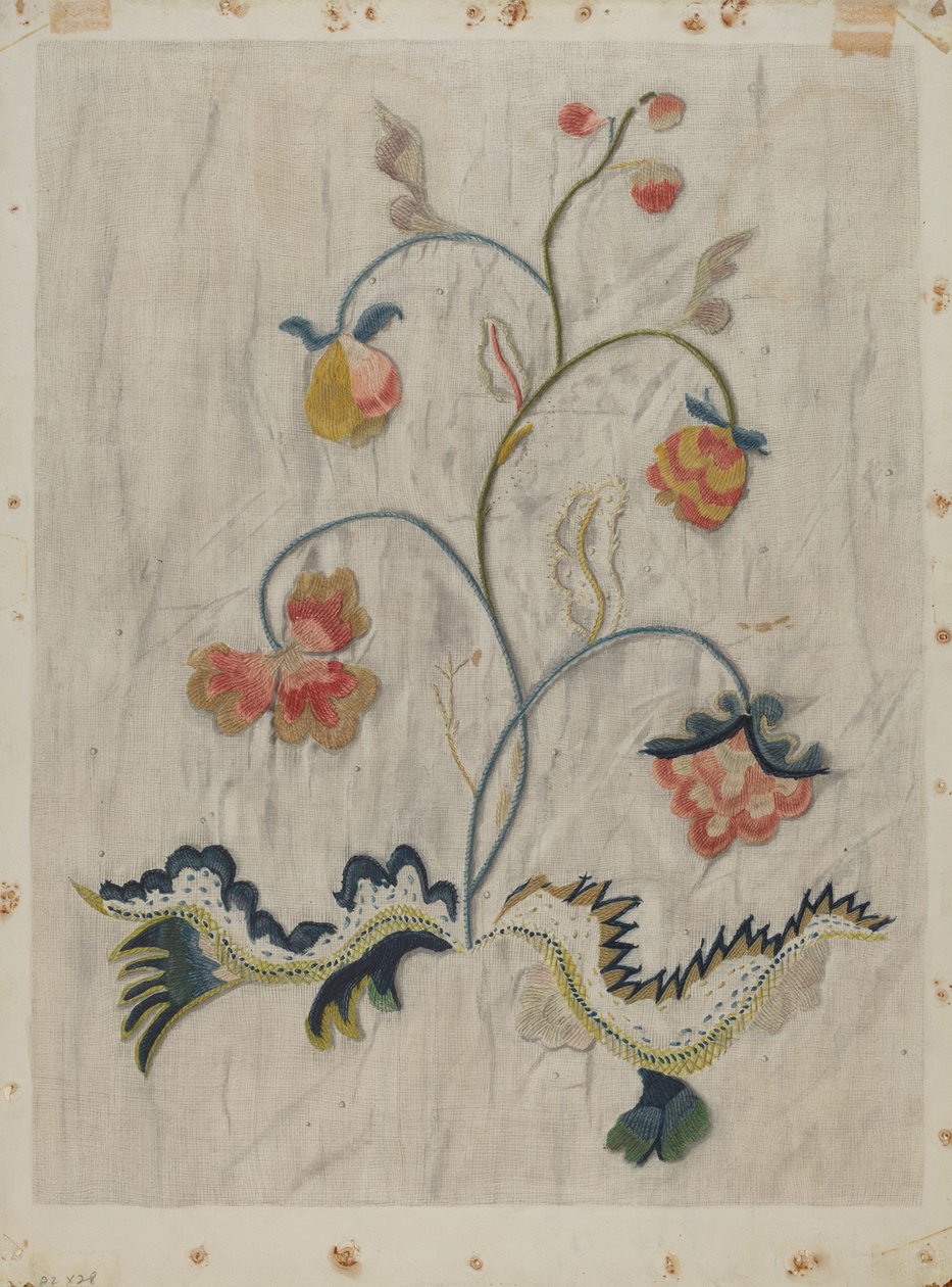Detalhe da colcha de Mildred E. Bent