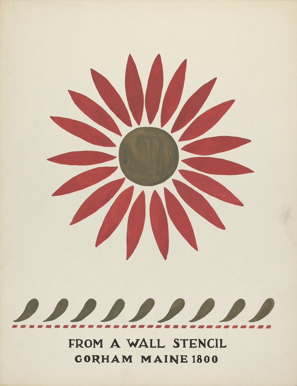 Design de Gorham, Maine 1800: do Portfólio Proposto "Maine Wall Stencils" de Mildred E. Bent