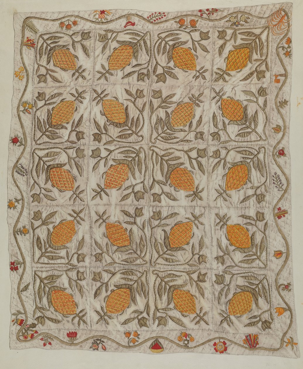 Colcha de Abacaxi de Mildred E. Bent