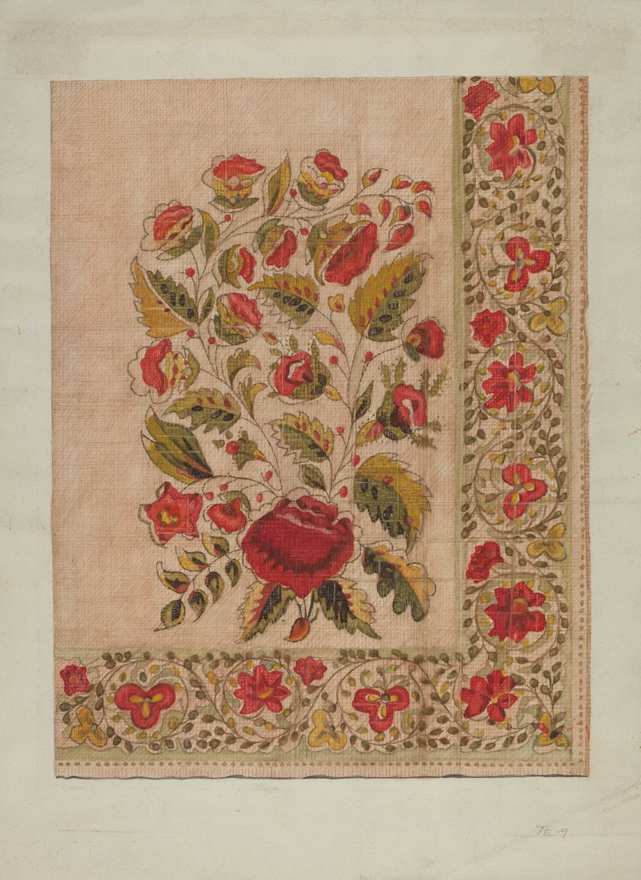 Lenço Impresso de Mildred E. Bent