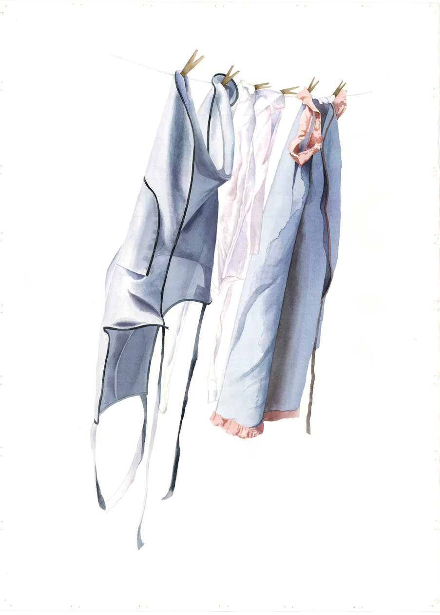 Três de Annas Pinnies, 2003 (wc no papel) de Miles Contemporary Artist Thistlethwaite