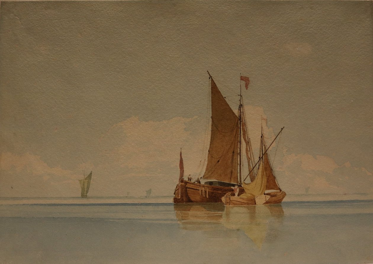A Calm, data desconhecida (aguarela e lápis sobre papel) de Miles Edmund Cotman