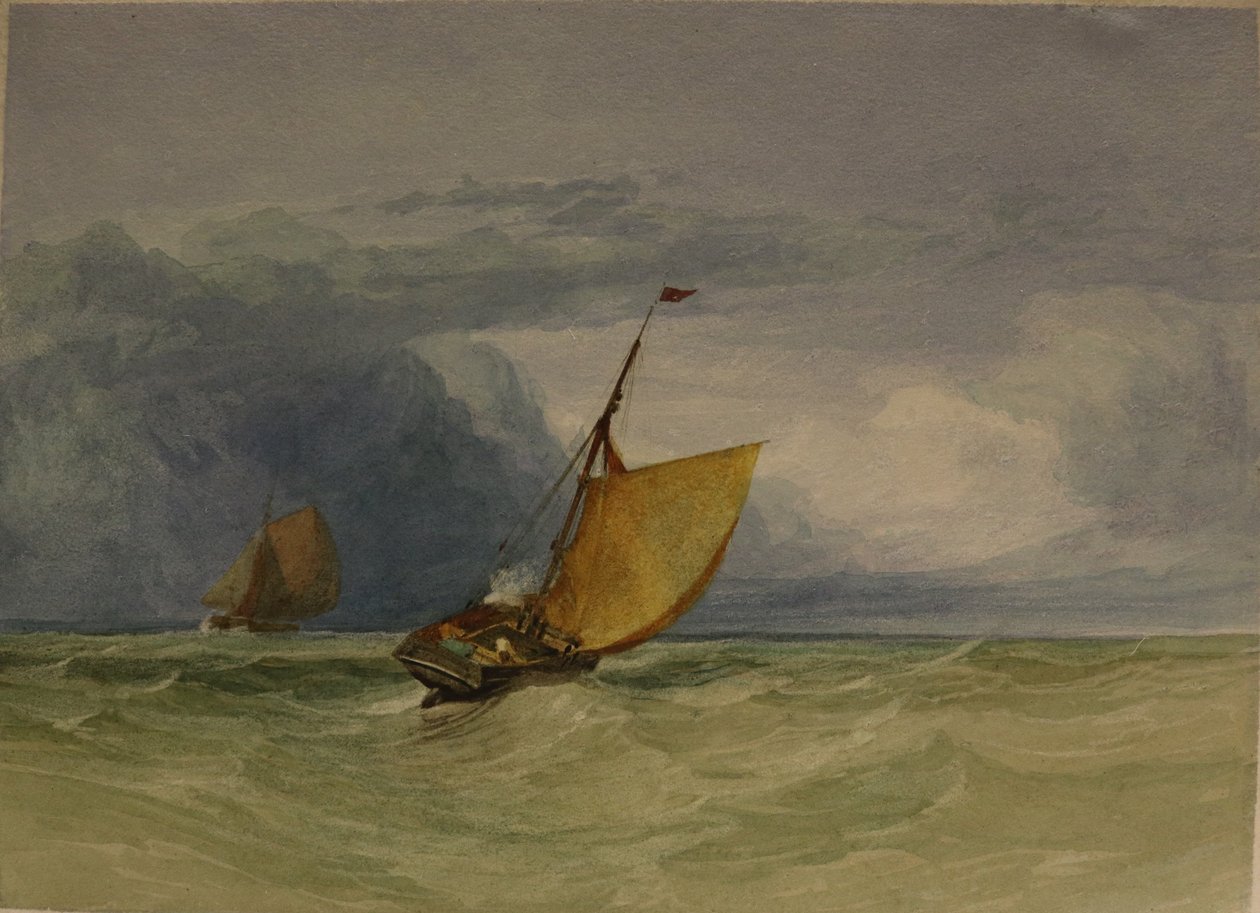 A Gale, data desconhecida (aguarela e lápis sobre papel) de Miles Edmund Cotman