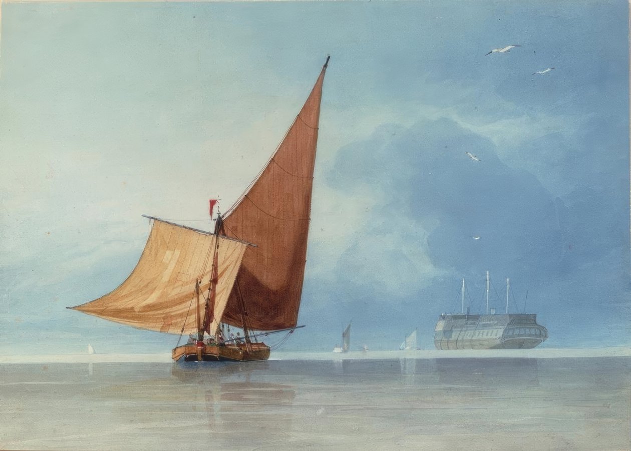 Envio na entrada do Medway, Kent de Miles Edmund Cotman