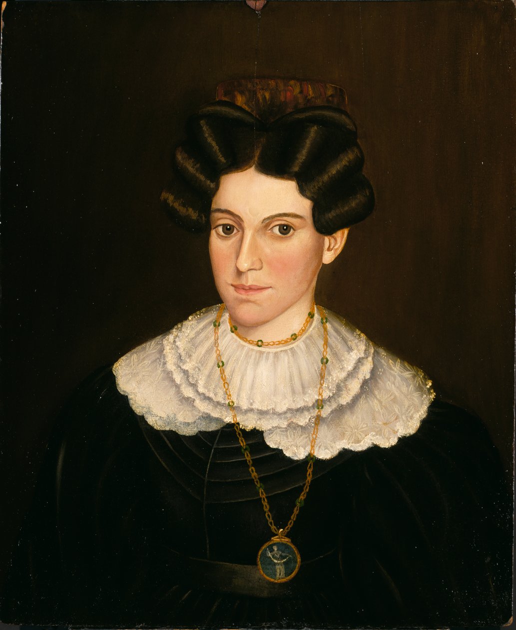Mulher de vestido preto, ca. 1835-1840. de Milton W. Hopkins