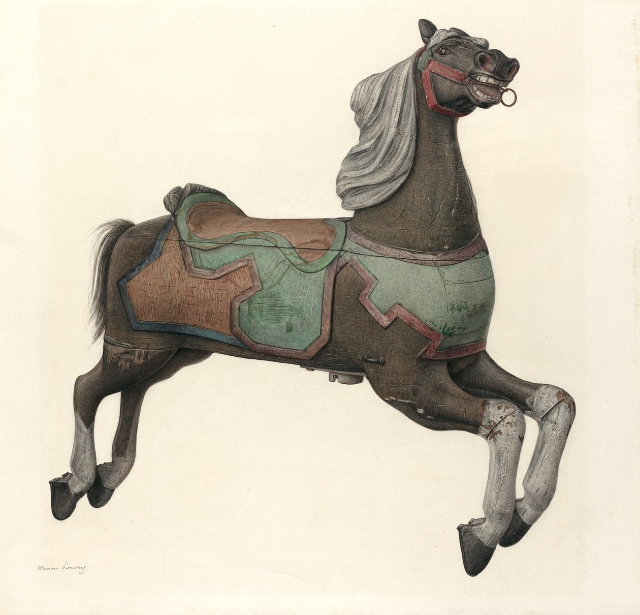 Cavalo Carrossel de Mina Lowry