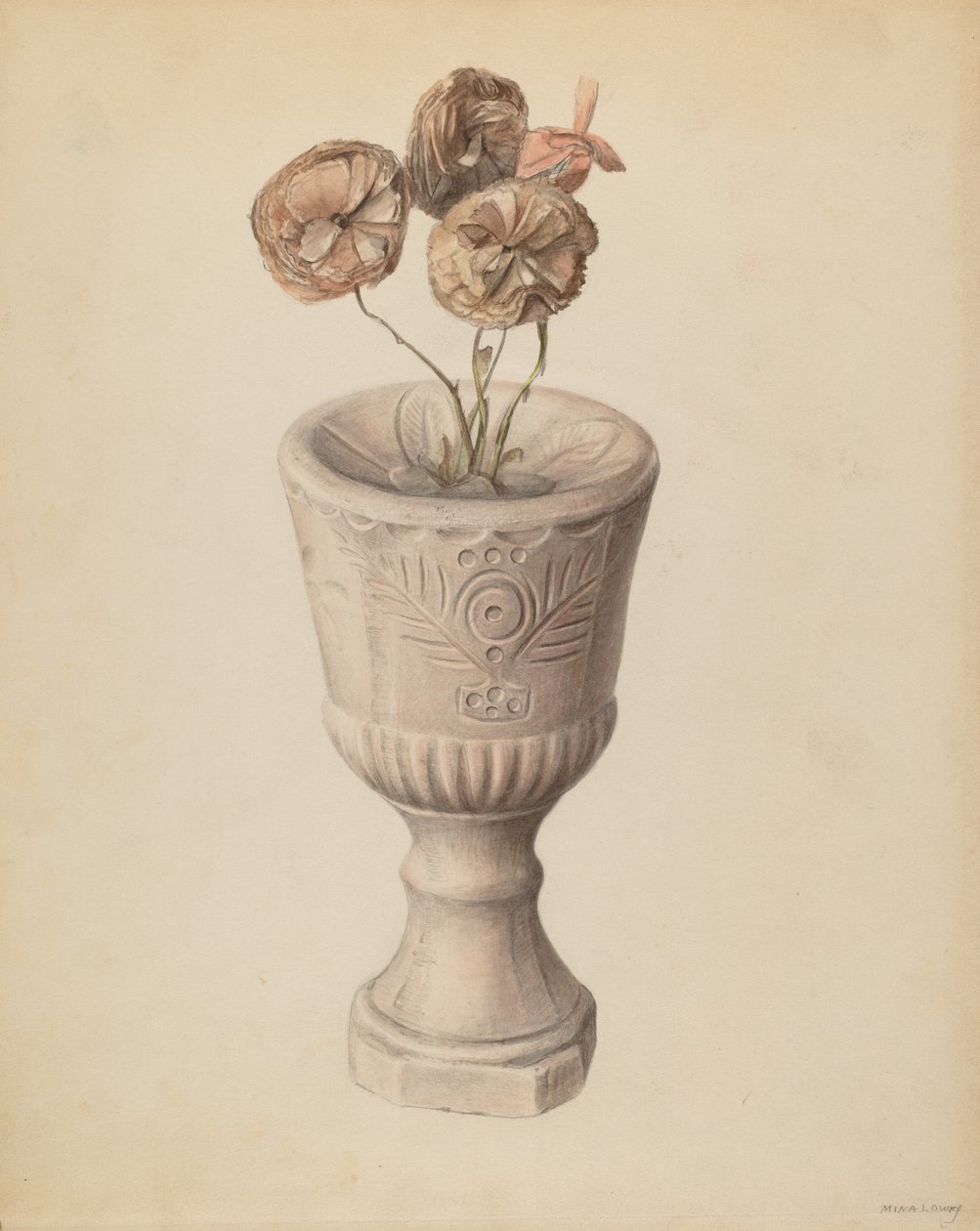 Cálice, c.1937 (aguarela) de Mina Lowry