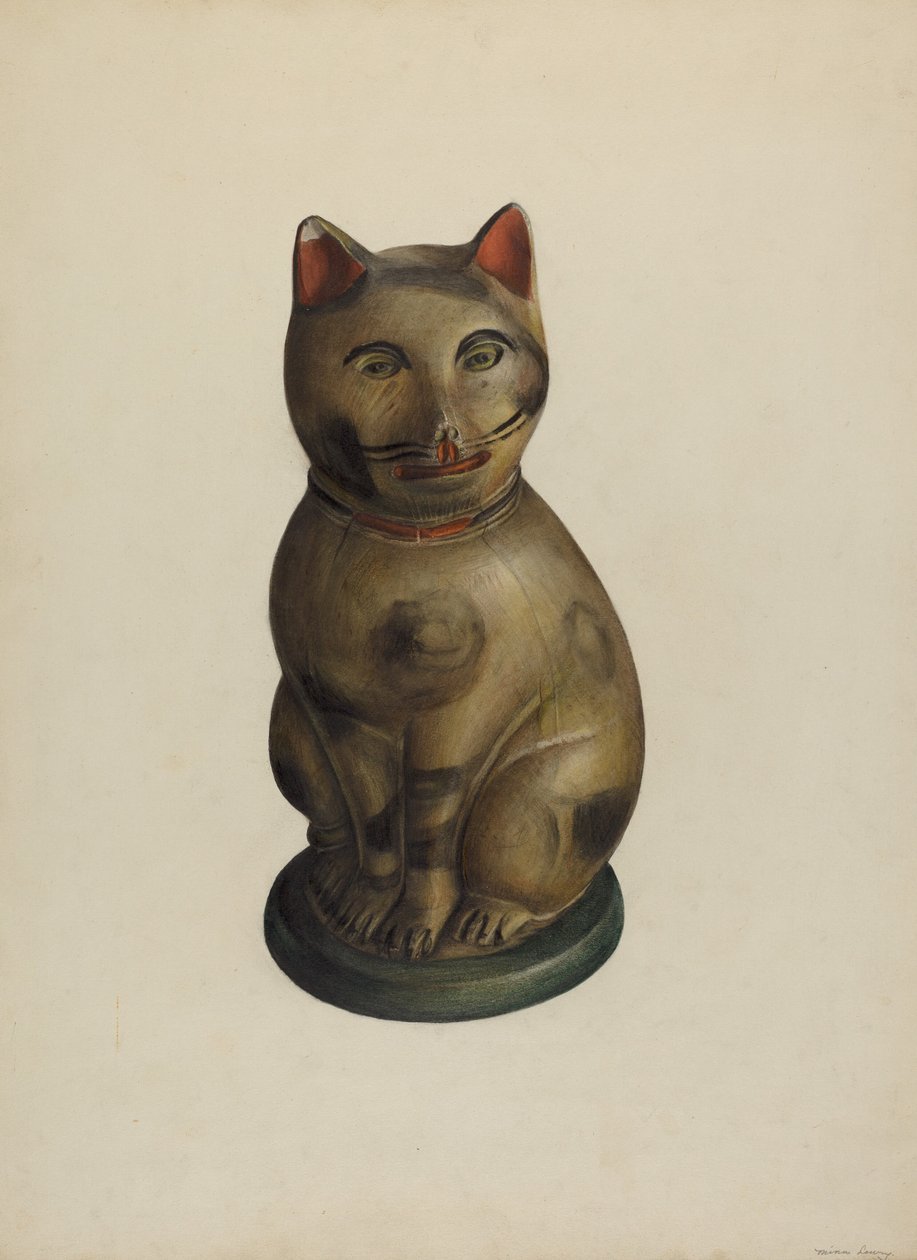Pa. Gato Giz Sentado Alemão de Mina Lowry