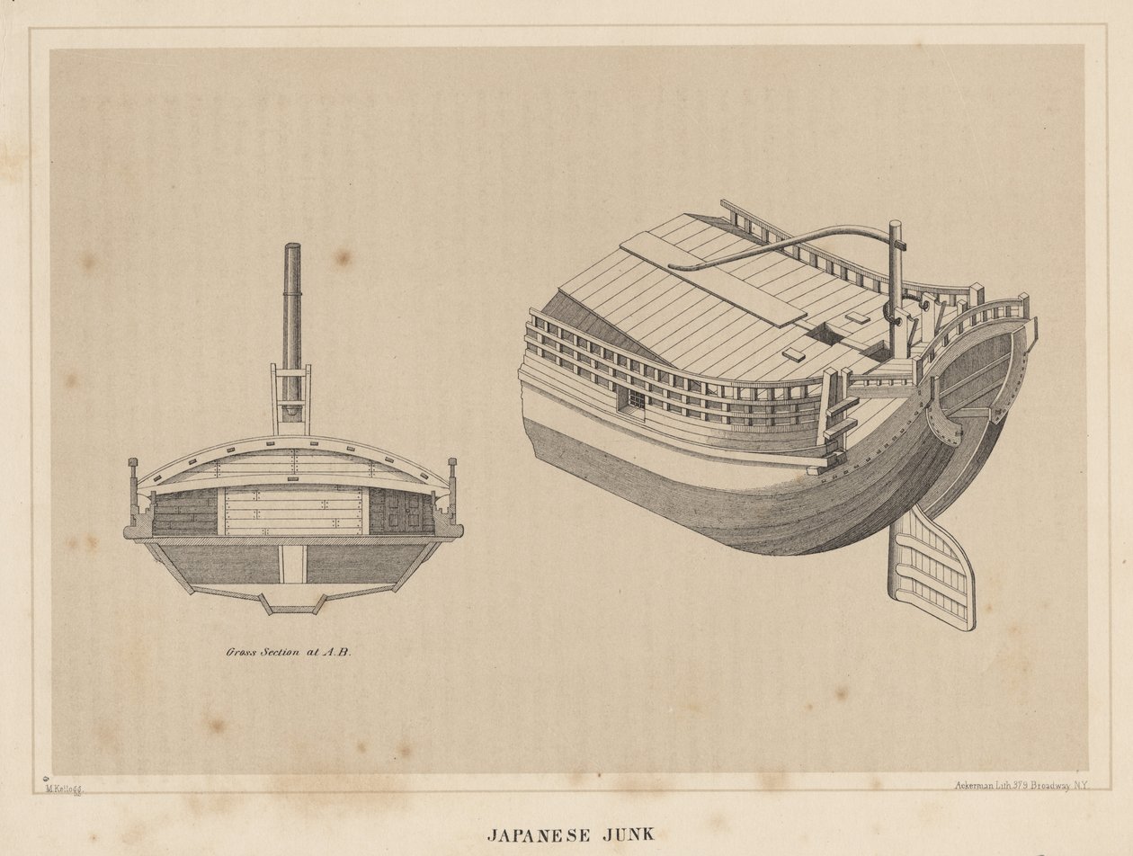 Junk japonês, 1855 de Miner Kilbourne Kellogg
