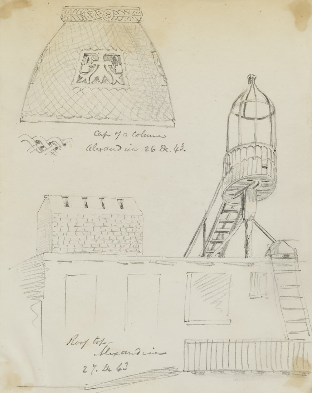 Alexandria (Telhado/Cabeça de uma coluna) de Miner Kilbourne Kellogg