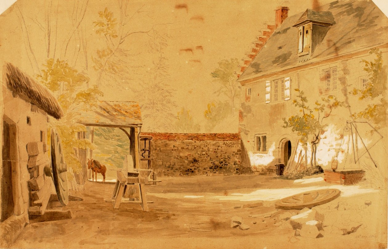 Antiga Abadia de St. Valery, França, 1862. de Miner Kilbourne Kellogg